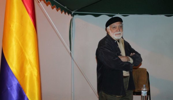 Francisco Pimentel, presidente de la Asociación de la Memoria Histórica, durante la huelga de hambre.