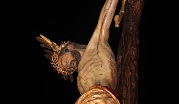 El Santísimo Cristo de la Sangre, en calle Armiñán.