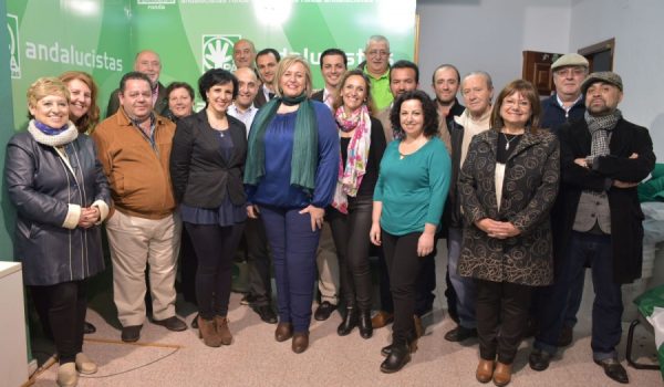 La lista andalucista, tras el comité celebrado esta tarde en la sede del partido.