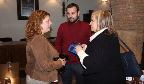 Valdenebro, Carreño y Barriga, al finalizar la sesión plenaria celebrada hoy