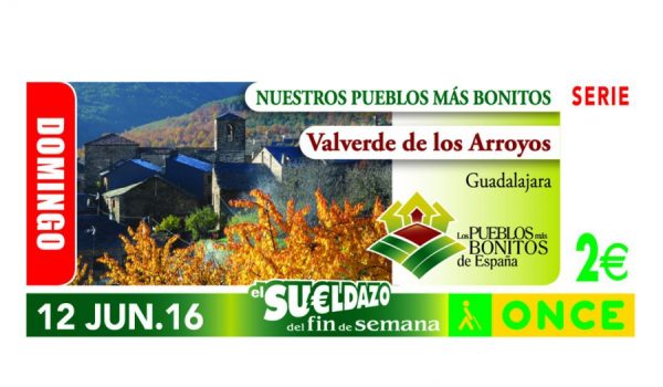 El cupon del domingo tenía como protagonista la imagen de Valverde de los Arroyos.