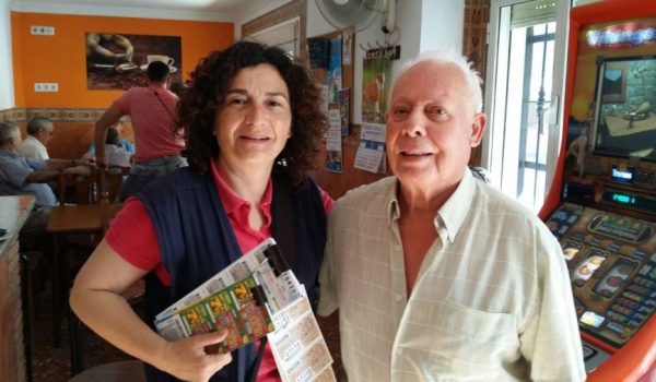 Patrocinio Lobato junto a Antonio Moncayo, uno de los agraciados