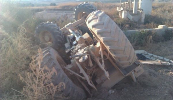 Imagen del tractor siniestrado.