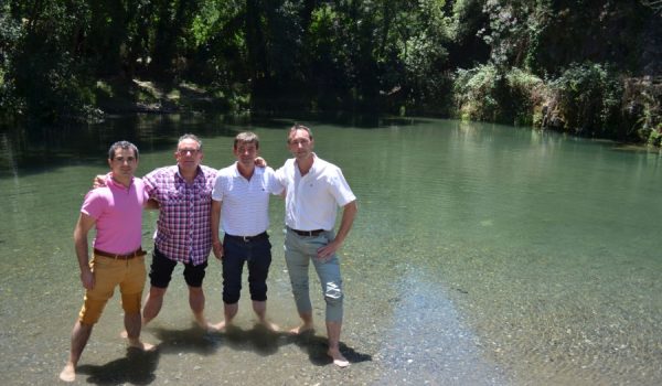 De izquierda a derecha, los alcaldes de Genalguacil, Gaucín, Algatocín y Jubrique