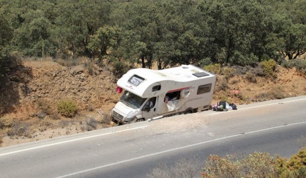 Imagen de archivo del accidente de una autocaravana en la carretera de Campillos