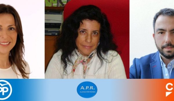 De izquierda a derecha: Mª Paz Fernández, Josefa Valle y Alberto Serrano