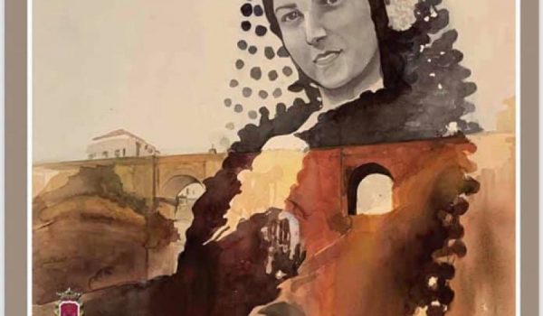 El cartel de la Feria 2019, "Dama Goyesca con madroñera", es diseño de la rondeña Irene Dorado.