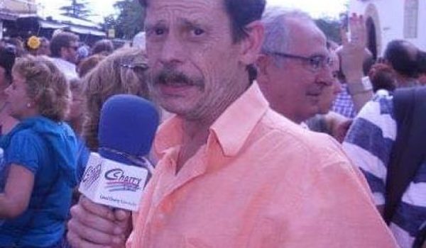 Nacho Garay, durante una retransmisión en directo con CharryTV