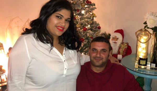 En la imagen Vicente y su mujer, días antes del accidente.