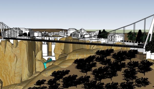 Recreación del proyecto diseñado por el arquitecto rondeño, cuyo coste de ejecución rondaría los 12 millones de euros