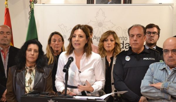 Mª de la Paz Fernández durante la comunicación de medidas preventivas que ejecutará el ayuntamiento por el Covid-19.