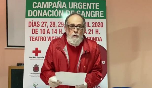El presidente de la Asamblea local de Cruz Roja en Ronda ha explicado que los Cuerpos y Fuerzas de Seguridad facilitarán la llegada de los donantes.