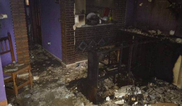 Así quedó el inmueble tras la actuación de los Bomberos