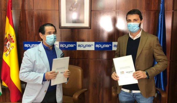 Francisco Javier Vázquez y Alberto Guerrero, en las instalaciones de Apymer