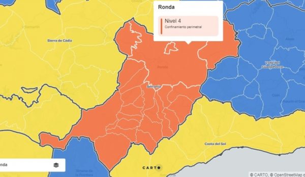 El Área Sanitaria Serranía es el único de la provincia de Málaga en permanecer en nivel 4 de alerta COVID.