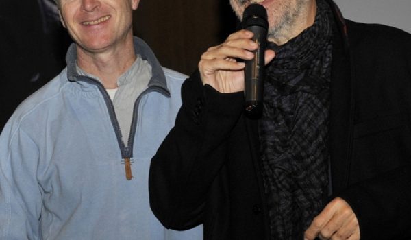 El cineasta escocés Paul Laverty, junto a José María Riba durante la celebración del I Festival de Cine Político de Ronda.