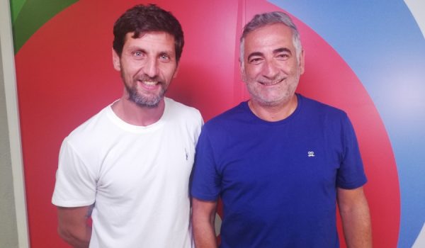 Endika Bordás y Paco Sierra, primer y segundo entrenador del equipo senior, respectivamente.