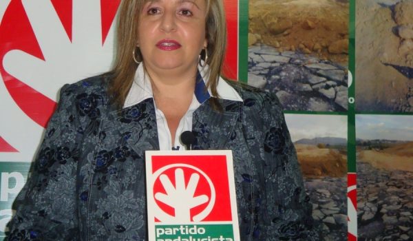 La Candidata Andalucista a la Alcaldía, Isabel Mª Barriga.