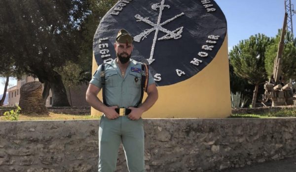 El legionario Pérez Sánchez, en una imagen de archivo en el Cuartel de La Legión en Ronda