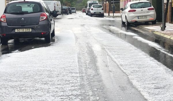 Así ha quedado una de las calles en la zona de La Planilla