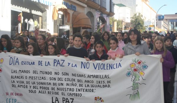 Imagen de los alumnos del Colegio Miguel de Cervantes.