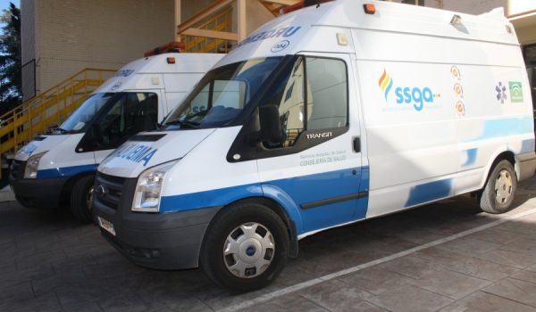 Imagen de la ambulancia sanitaria que resultó sustraída esta mañana.