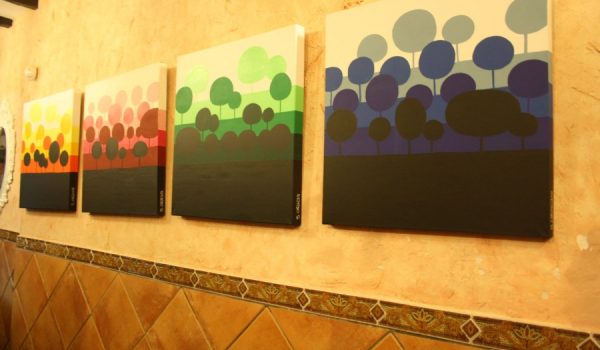 Uno de los trabajos de Sara Arias, expuesto en el céntrico bar El Callejón.