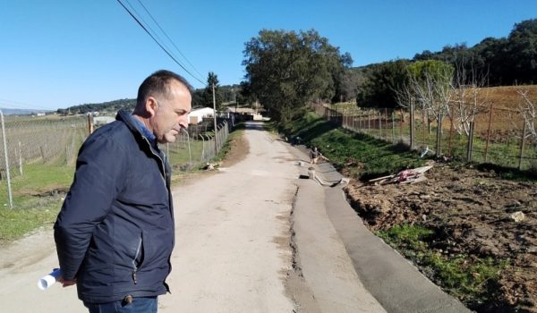 El edil de Pedanías ha visitado la zona en obras del camino 93