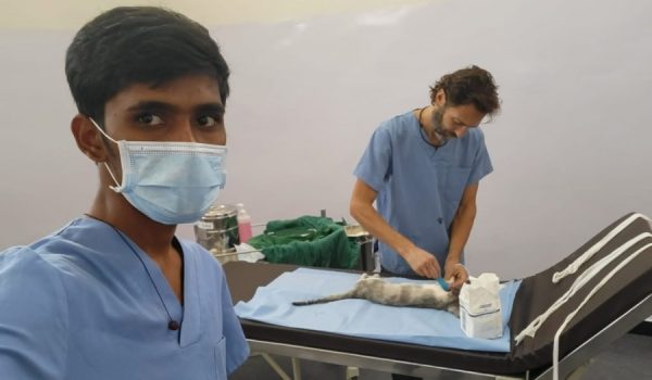 José María Martínez en una operación durante su voluntariado