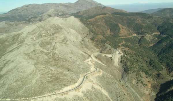 Vista aérea de la zona que está prácticamente deforestada.