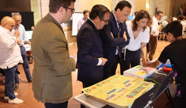 Por la izquierda, Martínez, Briones, Gómez y Fernández en la Feria.