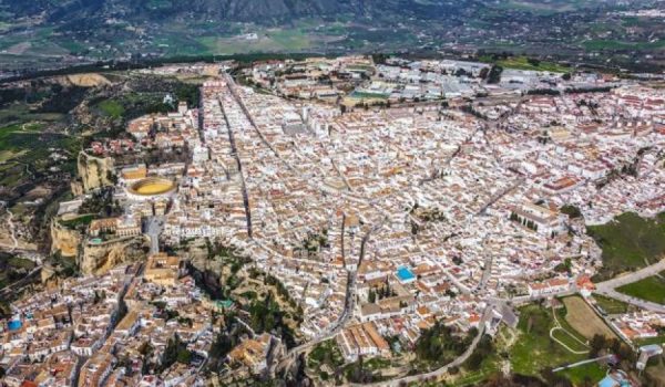 Vista aérea de parte de Ronda.