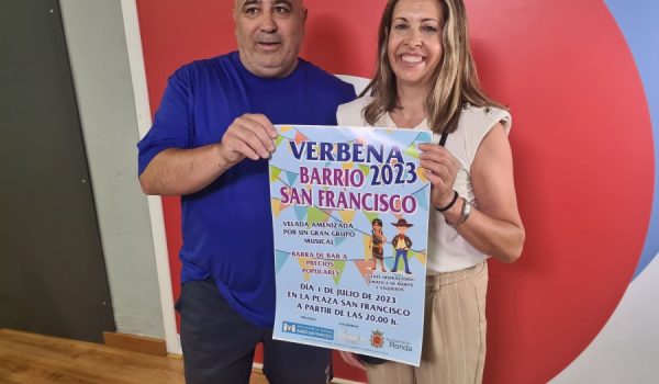 Miguel Ángel Domínguez y Virginia Fernández, de la Asociación de Vecinos del Barrio de San Francisco.