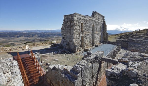 Vista del Teatro Romano, uno de los mejores conservados de España.