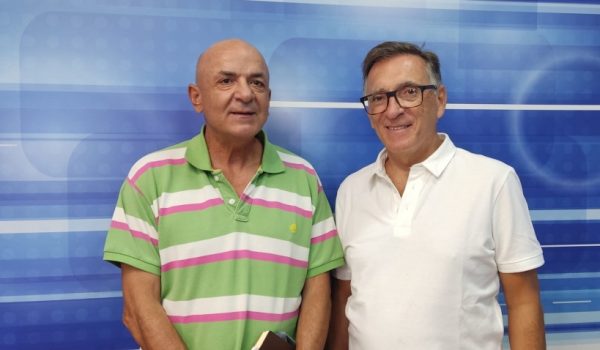 José Antonio Segura y Manuel Jiménez en su paso por los estudios de Charry TV