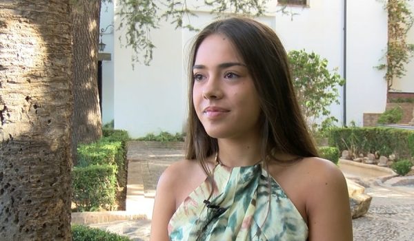 Berta Prados en el transcurso de esta entrevista en el Palacio de Mondragón