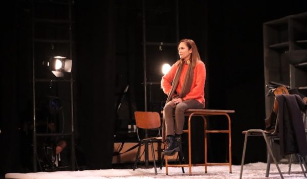 La actriz canaria en el Teatro Municipal Vicente Espinel.
