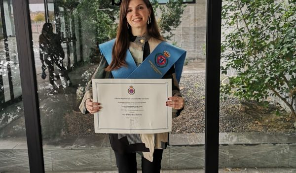 Pilar Rivas, tras recibir el citado premio.