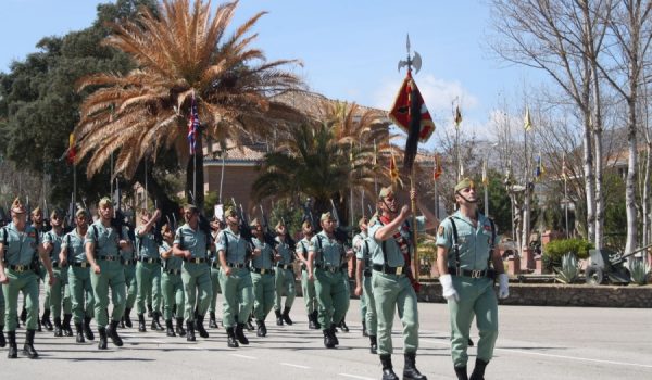 Imagen de la formación de Sábado Militar que tuvo lugar ayer en las instalaciones del IV Tercio.