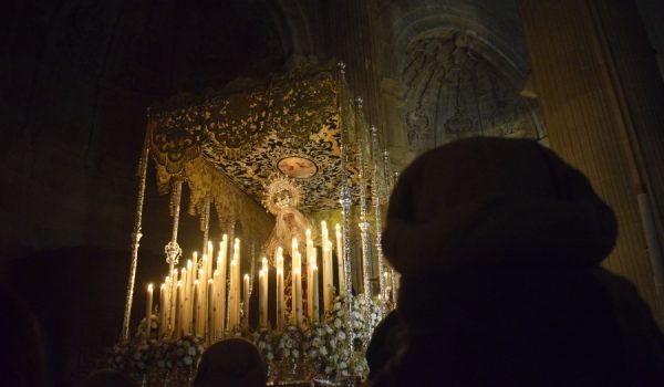 La Virgen de la Amargura en la Colegiata de Santa María La Mayor.