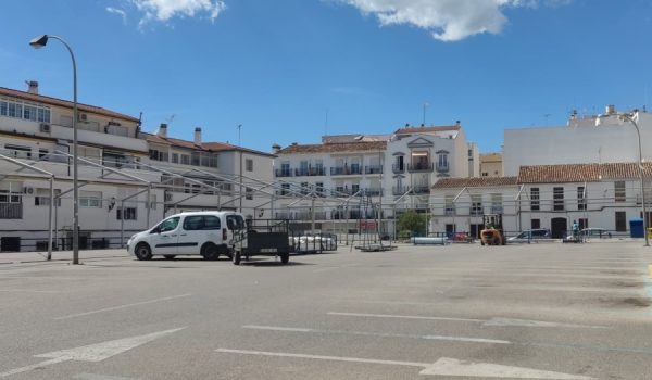 Ya han comenzado las labores de montaje de infraestructuras en el antiguo cuartel de la Concepción