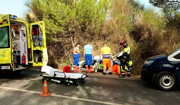 Accidente de tráfico en la A-397, kilómetro 1