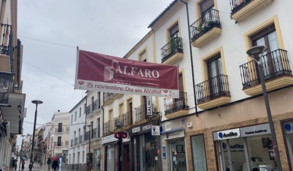 Cartel del colectivo en Carrera Espinel.