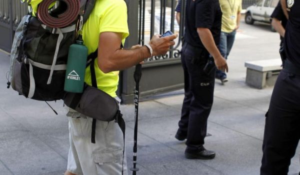 Jesús Manuel Gracia a su llegada a Madrid.